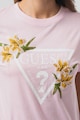 GUESS Tricou cu flori brodate pentru fitness Femei