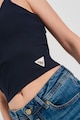 GUESS Top crop cu striatii, pentru fitness Femei