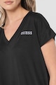 GUESS Tricou cu decolteu in V pentru fitness Femei