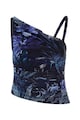 GUESS Top cu imprimeu floral si decolteu asimetric Dina Femei