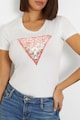 GUESS Тениска с лого с декоративни камъни Жени