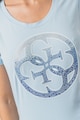GUESS Szűk fazonú póló strasszköves logóval női