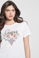 GUESS Tricou din amestec de modal cu imprimeu logo Femei