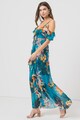 GUESS Rochie maxi din amestec de matase cu model floral Femei