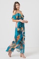 GUESS Дълга флорална рокля с коприна Жени