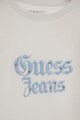 GUESS JEANS Тениска с паднали ръкави и бродирано лого Жени