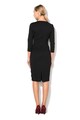 NISSA Rochie neagra cu insertie de piele sintetica Femei