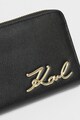 Karl Lagerfeld Signature bőr és műbőr pénztárca fémlogós rátéttel női