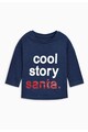 NEXT Tricou 'Cool Story Santa' Albastru (3luni-6ani) Fete
