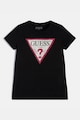 GUESS Tricou cu imprimeu logo si strasuri Fete