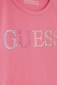 GUESS Tricou regular fit cu aplicatii cu strasuri Fete