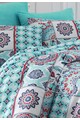 Leunelle Lenjerie de pat albastru cu alb si detalii rosii Femei