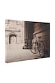 4Decor Tablou de panza cu imprimeu sepia cu o bicicleta Femei