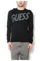 GUESS Pulover negru cu logo Barbati