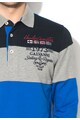 Galvanni Bluza sport polo albastru cu gri cu broderie Went Barbati