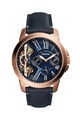 Fossil Ceas mecanic bleumarin Grant Twist Barbati