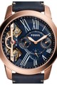 Fossil Ceas mecanic bleumarin Grant Twist Barbati