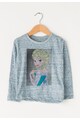 Little Eleven Paris Bluza albastru melange cu imprimeu Elsa Fete