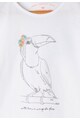 Tom Tailor Kids Tricou alb cu imprimeu cu papagal Fete