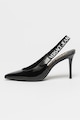 Versace Jeans Couture Обувки Scarlett с лачен ефект и отворена пета Жени