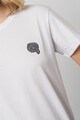 Karl Lagerfeld Tricou cu decolteu la baza gatului si logo Femei