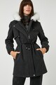 KOTON Kapucnis kabát műszőrme részlettel női