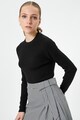 KOTON Raglánujjú bordázott pulóver női