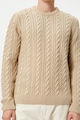 KOTON Пуловер с овално деколте и плетка осморка Мъже