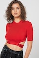 HUGO Tricou crop cu aspect striat Femei