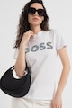 BOSS Tricou de bumbac cu imprimeu logo Femei