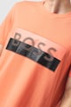 BOSS Tricou din amestec de lyocell cu imprimeu logo Barbati