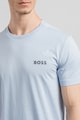 BOSS Тениска от памук с овално деколте и лого Мъже