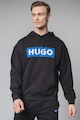 HUGO Kapucnis logómintás pulóver húzózsinórral férfi