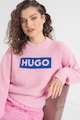 HUGO Рипсен пуовер с лого Жени