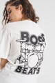 BOSS Памучна тениска с фигурален принт Жени