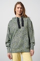 BOSS Etea mintás bő fazonú pulóver kapucnival női