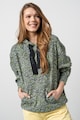 BOSS Etea mintás bő fazonú pulóver kapucnival női