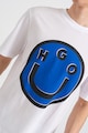 HUGO Tricou din bumbac cu imprimeu grafic si logo Barbati
