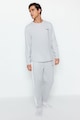 Trendyol Pijama lunga cu benzi laterale contrastante Barbati