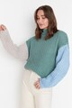 Trendyol Colorblock dizájnos ejtett ujjú pulóver női