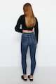 Trendyol Blugi crop skinny cu talie inalta Femei