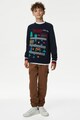 Marks & Spencer Пуловер с овално деколте и десен Christmas Момчета