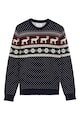 Marks & Spencer Kerek nyakú pulóver téli mintával férfi