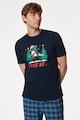 Marks & Spencer Пижамена тениска с фигурална шарка Мъже