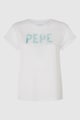 Pepe Jeans London Тениска с лого и овално деколте Жени