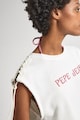 Pepe Jeans London Laza fazonú póló hímzett logóval női