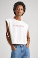 Pepe Jeans London Tricou lejer cu logo in relief Femei