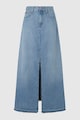 Pepe Jeans London Fusta evazata din denim cu slit adanc frontal Femei