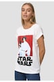 Recovered Tricou de bumbac cu decolteur rotund Star Wars Princess Leia 4031 Femei