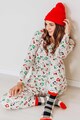 FAMILYSTA® Pijama din bumbac cu tematica de Craciun Femei